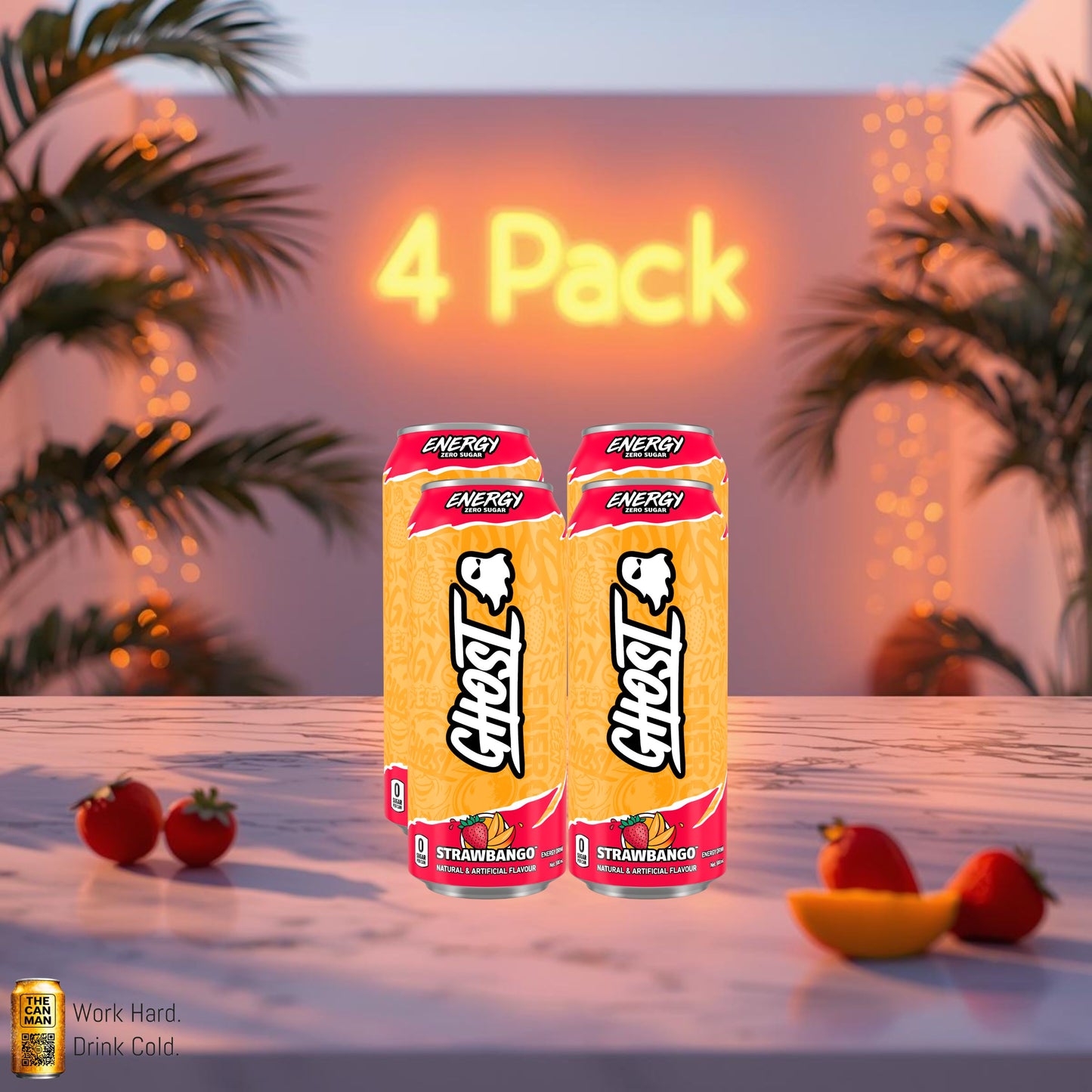 Ghost Strawbango 500ml 4-pack