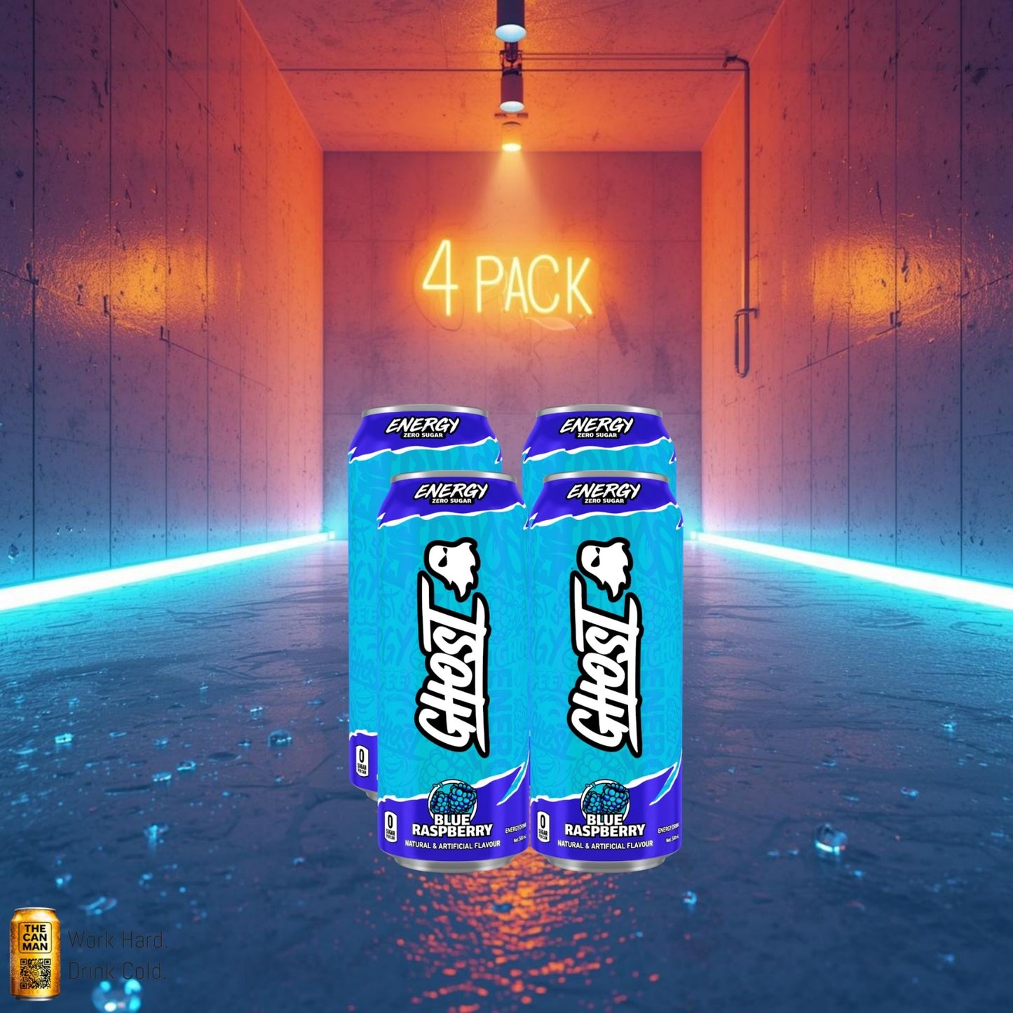 Ghost Blue Raspberry 500ml 4-pack