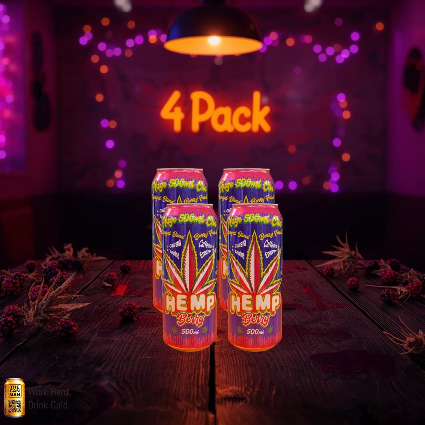 Hemp Berry 500ml 4-pack