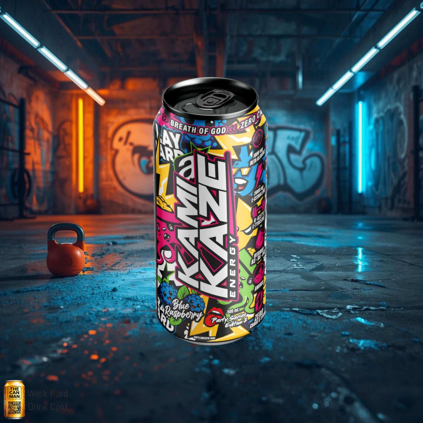Kamikaze Blue Raspberry 500ml